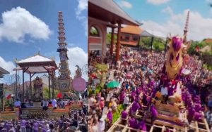 Jadi Atraksi Wisata, Pelebon Tjokorda Bagus Santaka dari Puri Ubud Dipadati Ribuan Warga dan Wisatawan
