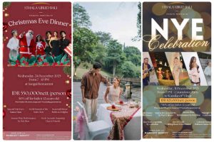 Kemeriahan Perayaan Desember di Sthala Ubud Bali dengan Latar Sungai Wos yang Memesona